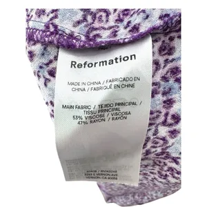 Reformation Purple Floral Print Mini Slip Dress Medium Spaghetti Straps Girly‎ thumbnail 5