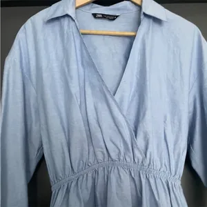 Zara oversized collared shirt dress v neck cotton Size XS thumbnail 8