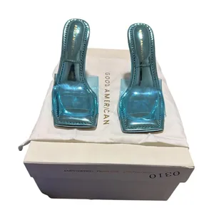Good American light blue Cinderella wedge heel size 6‎ thumbnail 1