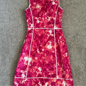 Calvin Klein Watercolor Floral Print Sheath Dress In Coral Multi thumbnail 5
