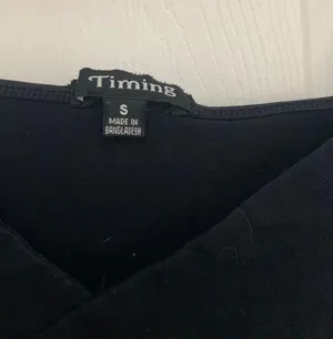Timing Black Crop Top thumbnail 2