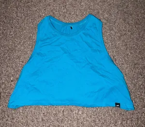 Alphalete flowy cropped tank top blue thumbnail 1