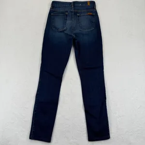 7 For All Mankind The‎ Super High Waist Skinny Jeans Dark Wash Size 25 thumbnail 13