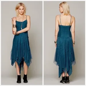 rare free people sunset stripe midi slip size Med thumbnail 2
