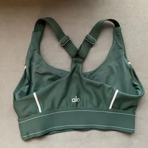 Alo Yoga Airlift Suit Up Bra Clover Green/White S thumbnail 6