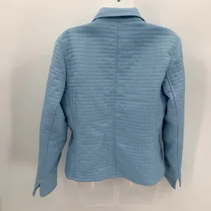 Harve Bernard Jacket Womens 10 Blue Quilted Button Up Cuff Sleeves - flaws/read thumbnail 2
