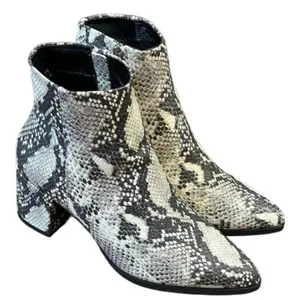Madden Girl Dafnii Snake Print Ankle Boots 7.5M Pointed Toe Block Heel Side Zip thumbnail 14