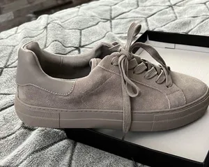 Steve Madden x Winnie Harlow All Now Grey Suede Sneakers thumbnail 1