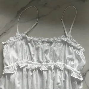 J. Crew Square Neck Ruffle Maxi Dress White Sz 14 FINAL PRICE thumbnail 7