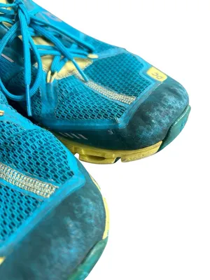 On Running On Cloud Cloudflyer blue yellow maui lemon running trainers size 10 thumbnail 11