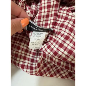 Vintage Gingham Maxi Dress Cottagecore Plaid Prairie Western Boho‎ Size 11/12 thumbnail 5