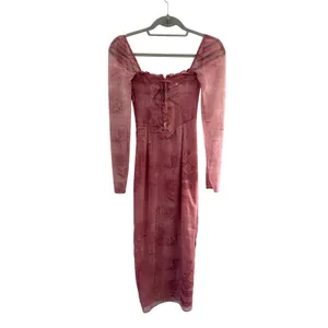 House of CB Seraphina Pink Print Corset Bodycon Midi Dress thumbnail 13