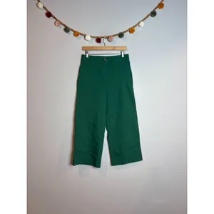 Ann Taylor the Kate green wide leg cropped pants thumbnail 2
