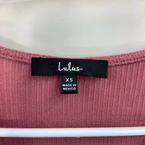 Lulus‎ women's mauve pink try me out ribbed tie wrap stretch v-neck top XS thumbnail 3