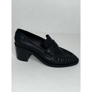 Aquatalia Josette Black Nappa Leather Heeled Loafers Moccasins Size 11 thumbnail 10
