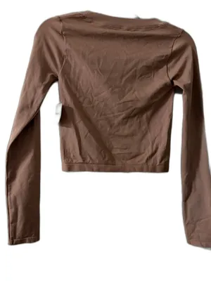 NWT Intimately Free People Brown Seamless Long Sleeve Crop Top M/L thumbnail 2