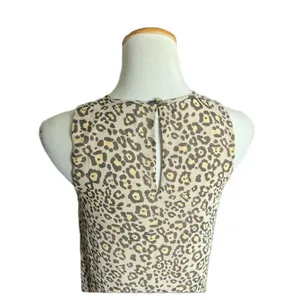 Womens Ann Taylor Loft Leopard Animal Print Sleeveless Dress - Sz XS thumbnail 3