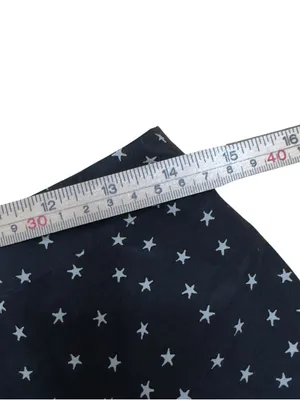 Madewell Women’s 2 Black White Star Print 100% Silk Ruffle Hem Mini Skirt G9969 thumbnail 9
