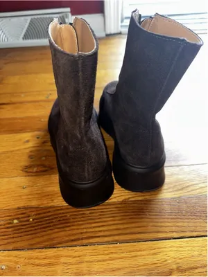 Steve Madden Women's Jones Ankle Boots Brown Suede, Lug Zip Moto Size 6.5 thumbnail 10