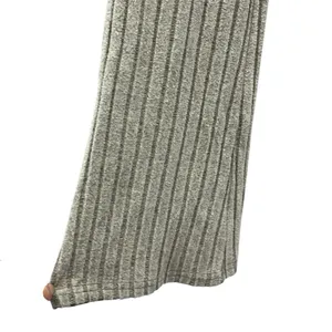 Source Unknown Khaki High Waisted Wide Ribbed Pull On Flare Legging Stretch Pants Womens Small thumbnail 5