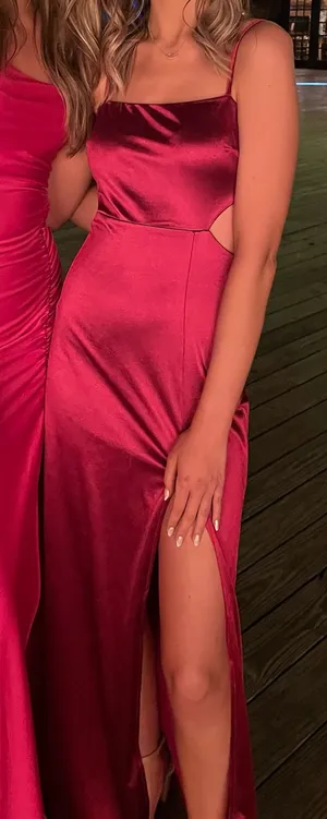 lulus cutout maxi dress magenta thumbnail 3
