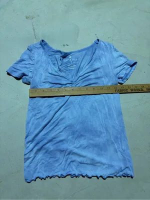 American Eagle soft & sexy Light Blue V-Neck Tee XS thumbnail 5