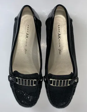 Anne Klein Iflex Women's Shoes Sz 8M Black Moccasin Loafers Flat Comfort thumbnail 1