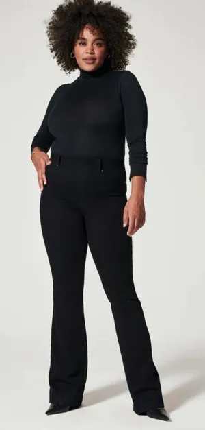 NWT Spanx Flare Jeans in Clean Black thumbnail 1
