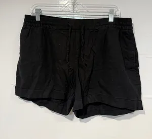 Old Navy Black Women's Drawstring Lounge Cotton Shorts thumbnail 1