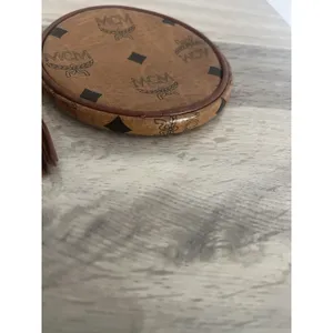 Mcm Vintage Round Coin Purse Wallet Monogram Visetos Circle Pouch thumbnail 5