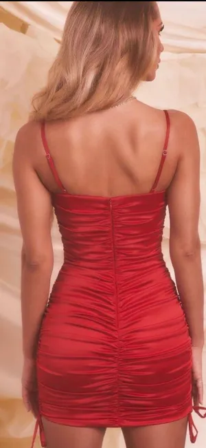 Oh Polly Red Bodycon Mini Dress thumbnail 3
