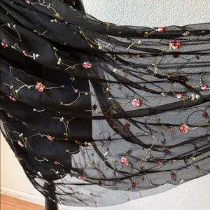 Miami Black Floral Midi Skirt thumbnail 3