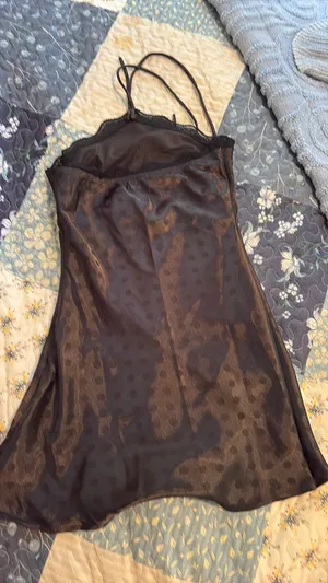 SHEIN black halter tie dress thumbnail 2