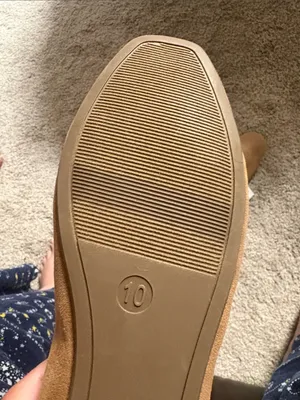 a new day Tan faux Suede Ballet Flats size 10 office thumbnail 5