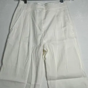 A.L.C. White Linen Blend‎ Pleated Tailored Trousers High Rise Dress Pants Size 0 thumbnail 7