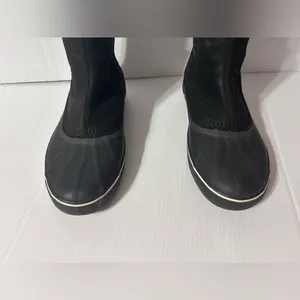 SOREL NM3448-010 black leather-upper waterproof snow/rain boot men size 8.5 thumbnail 4