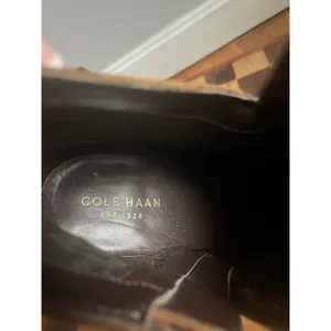 Cole Haan Hayes Brown Booties sz‎ 7 Buckle Heeled Suede Work Going Out Round Toe thumbnail 6