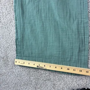 Gap Gauze Wide Leg Pants Womens‎ S Green Cotton Pull On Elastic Waist Lagenlook thumbnail 4