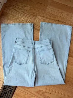 FRAME Le Palazzo High Rise Wide Leg Jeans Light Wash Size 31 NWT $288 thumbnail 5