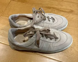 AGL Italy suede tennis shoes beige water resistant sz 39 9 thumbnail 1