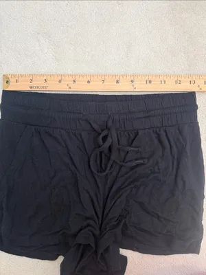 Stars Above Black Lounge Drawstring Shorts Pajamas Size Small thumbnail 3