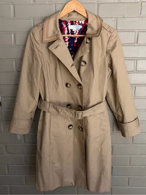 Boden Khaki Trench Coat 10P Tan Size 10 thumbnail 1