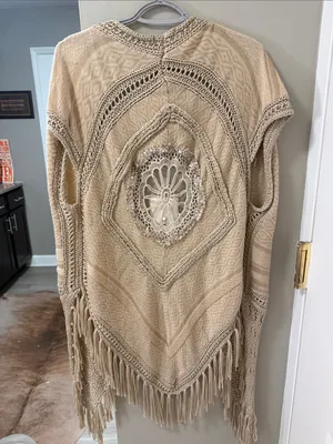 Altar'd State Boho Western Fringe Knit Vest – Size Large thumbnail 4