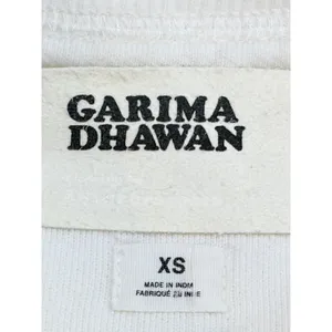 Garima Dhawan‎ Anthropologie Love Peace Happiness Courage Sweatshirt White XS thumbnail 3