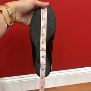 Tory‎ Burch Patent Black Flats size 7.5 thumbnail 8