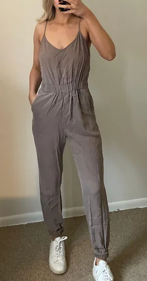 Thread and Supply Khaki Cargo Jumpsuit thumbnail 1