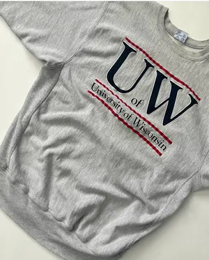 Champion vintage reverse weave university of wisconsin sweatshirt thumbnail 4
