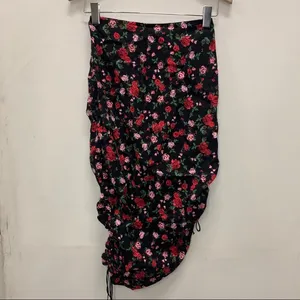 NWOT FOR LOVE & LEMONS Molly Skirt Floral Rose Ruched thumbnail 12