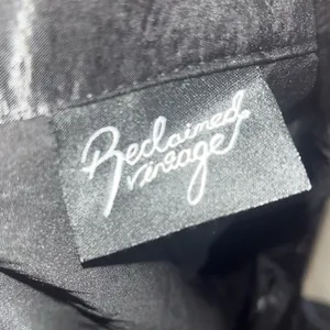 Reclaimed vintage lace up satin blouse thumbnail 2