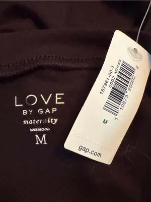 Love by gap black long sleeve maternity shirt medium nwt thumbnail 7